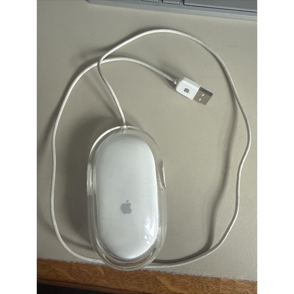 RARE APPLE MOUSE M5769 USB DESKTOP LAPTOP Original Wired Computer Clicker Y2K•EC